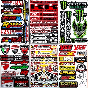 MotoGP Racing Decal Sticker Sheet: Motorcycle, Car, Laptop