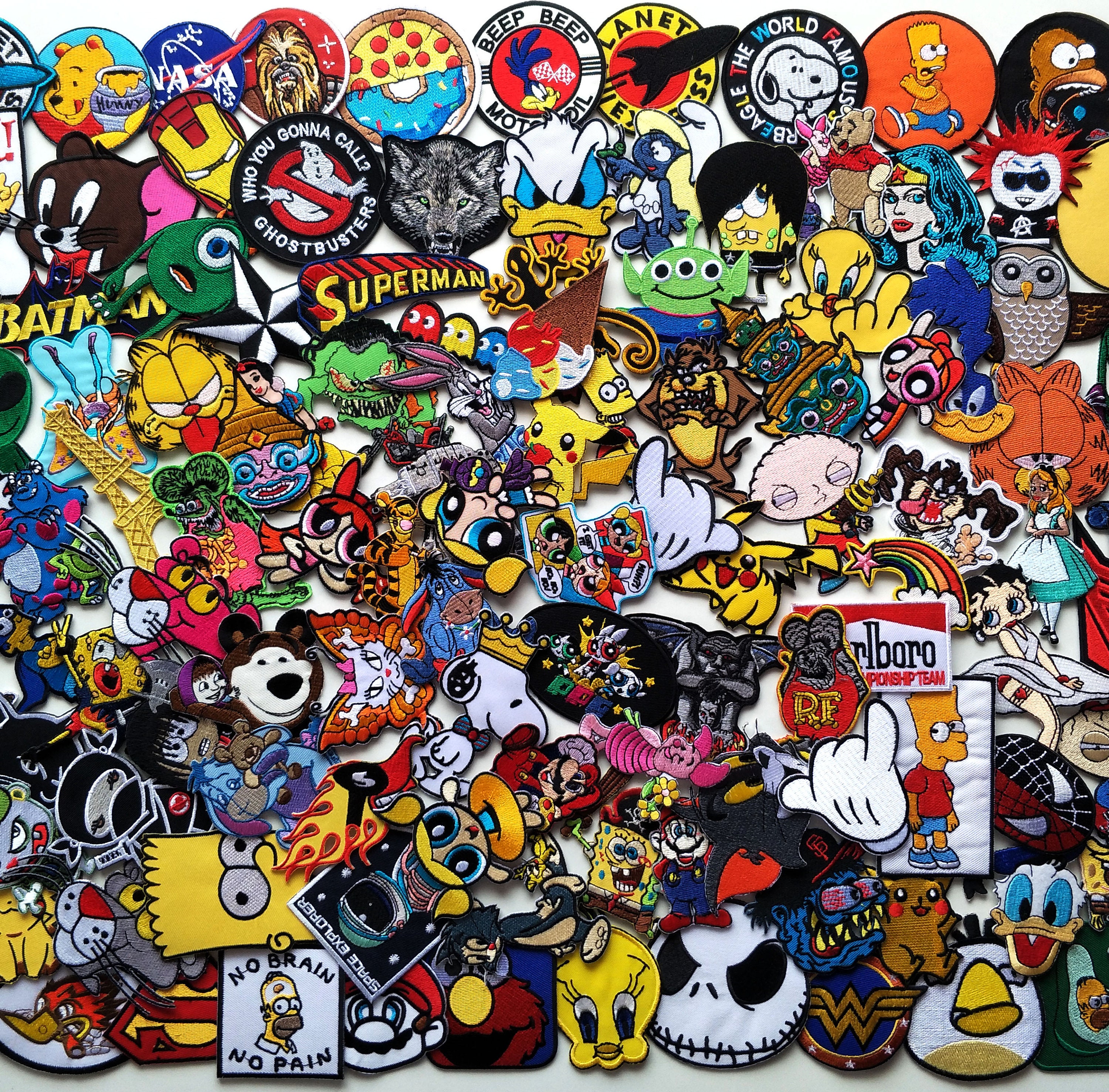 X1zuue 30Pcs Iron on Patches, Kids Cartoon Monster Patches Iron on Knee  Patches Colorful Star Embroidered Patches Sew on Embroidered Applique DIY