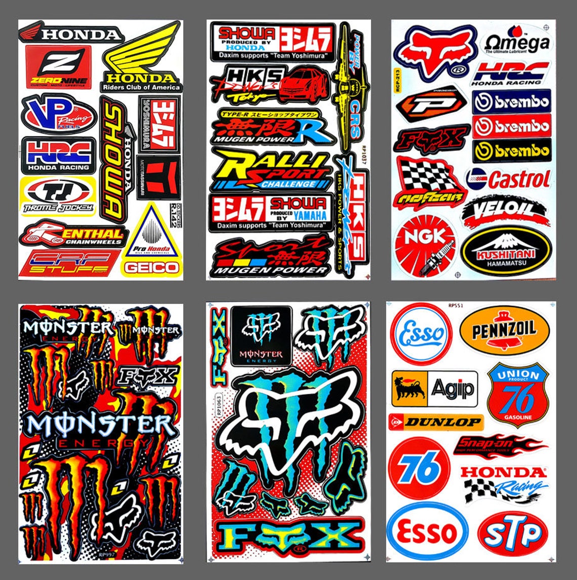 Stickers Sheets Decal Honda HRC Stickers Motorcycle Racing Etsy
