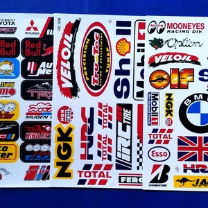 Vintage Sticker Sheet Shell Veloil Sticker Decal Racing Sponsor Motorcycle Motocross Car tickers Pack