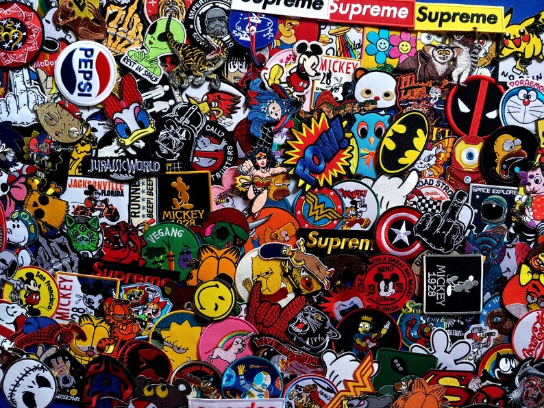 Wholesale Lot 20 Random Sew Iron On Patch Mix Animal Hero Cartoon Biker Flower Patches Set