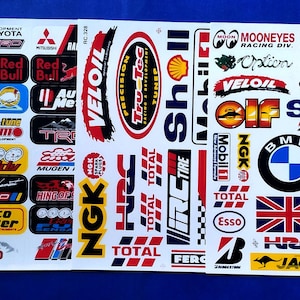 Vintage Sticker Sheet Shell Veloil Sticker Decal Racing Sponsor ...