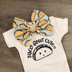 Taco bout cute Baby Bodysuit with Headband