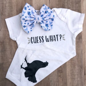Guess what? Chicken butt! Baby Bodysuit with Headband