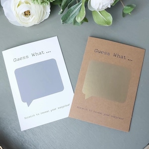 Carte à gratter personnalisée Devinez quoi, Cadeau surprise, Billets de concert, Journées au spa, Voyages, Carte à gratter pour les Fêtes