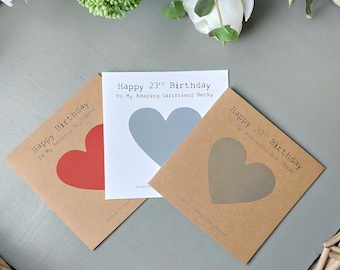 Carte à gratter surprise personnalisée, carte à gratter d'anniversaire, billet surprise, voyage surprise, vacances, concert, spa, Nous allons...