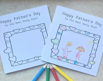 Create and colour in Daddy Fathers Day card.Make your own card craft.Best Dad Ever! Draw a picture colouring card Dad, Papa, Grandad, Pappy