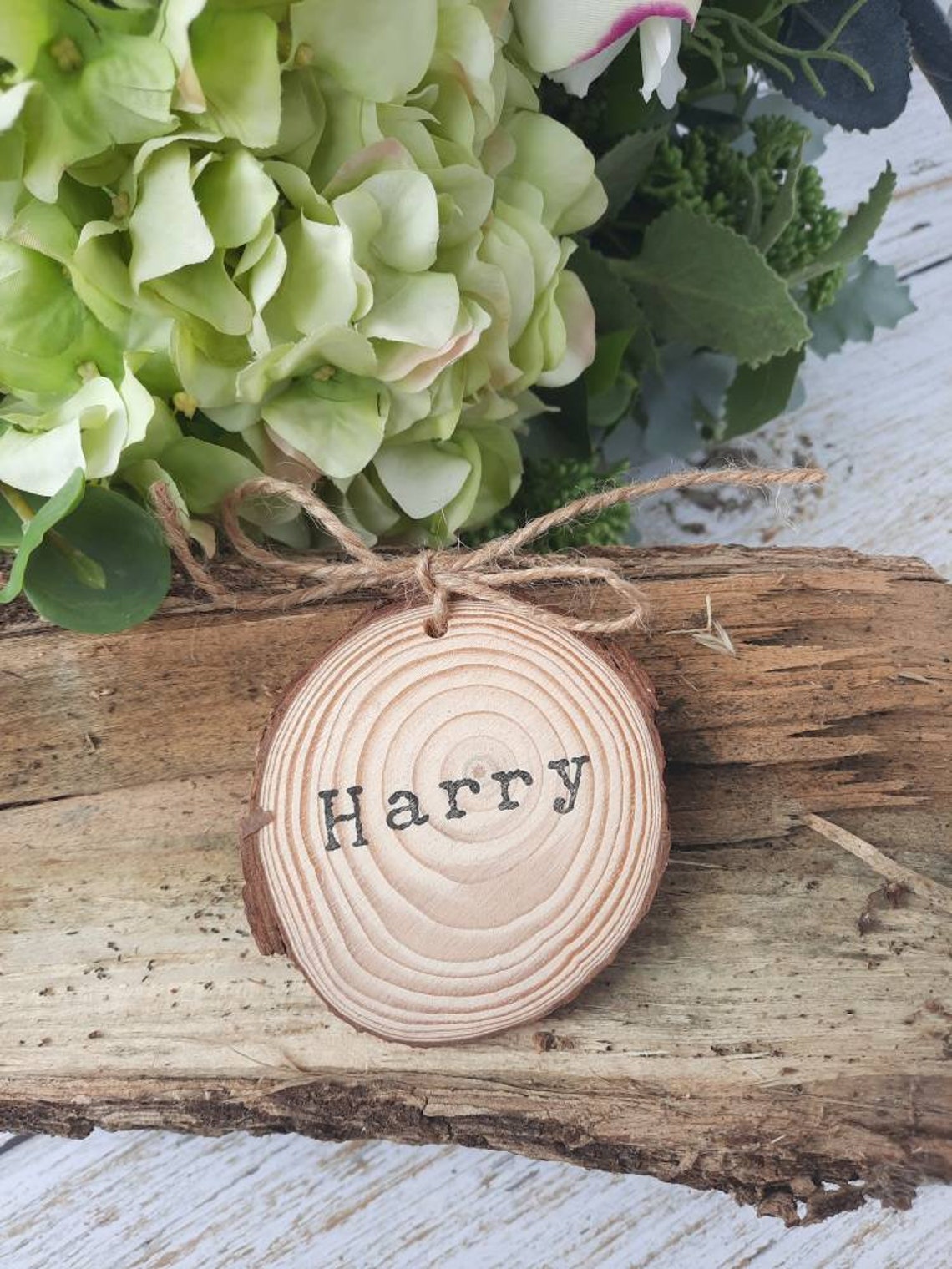 Wedding Wooden Log Place Names Favours Wood Place Cards Rustic Etsy