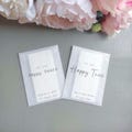 Wedding Favour Tissue Packets, Filled/Fill Your Own Personalised Ceremony Happy Tears Glassine Bags