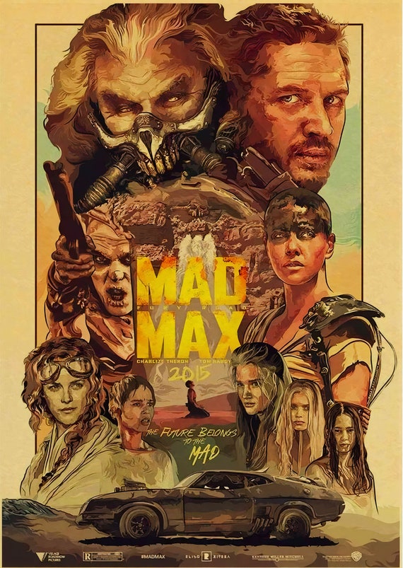 Mad Max Movie Poster Fury Road Print Wall Art Custom Printing | Etsy