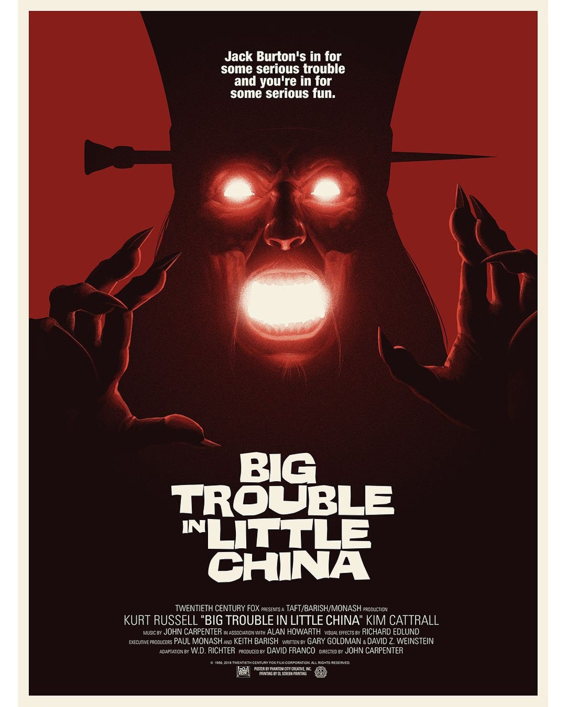 Big Trouble in Little China Movie Poster Gift Idea Living Room Etsy