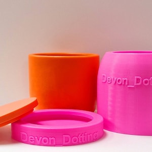 Large curved pot and lid silicone mould/ candle vessel,  lidded pot