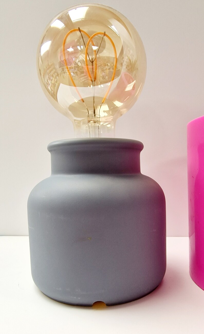 Lamp base 5 Silicone mould, jesmoite mould, concrete lamps image 4