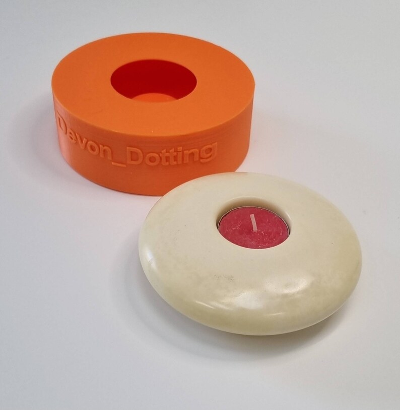 130mm Flat Tealight Holder Silicone Mold Etsy UK