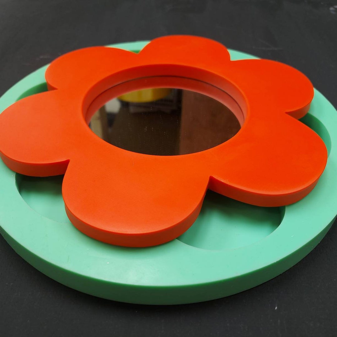 Simple Flower Mirror/photo Frame Silicone Mould, Jesmonite Concrete Mirror Etsy