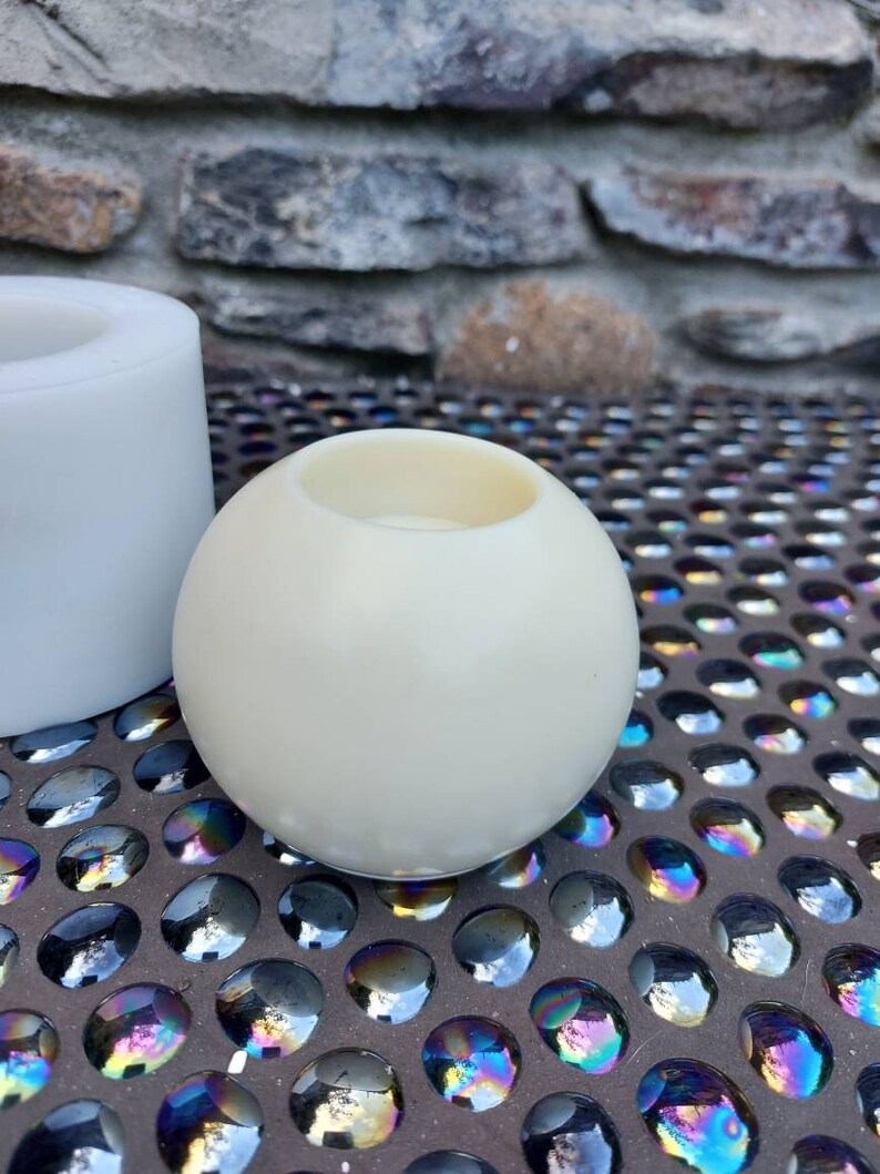Sphere tea light holder silicone mold Etsy