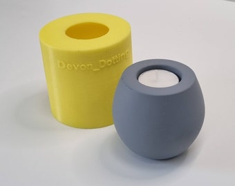Silikonform Fass, Teelichthalter Kerzenform