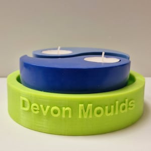 Yin yang tealight holder silicone mould,  jesmonite,  candle mould