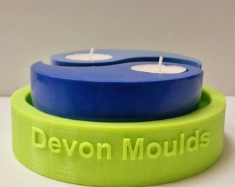 Yin yang tealight holder silicone mould,  jesmonite,  candle mould