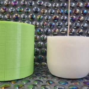 Candle vessel silicone mould, wax mould
