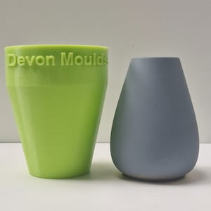 10cm Voluptuous vase silicone mould, jesmonite mold, concrete vase
