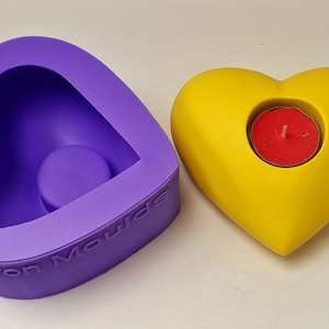 Large heart tealight silicone mould, plaster mould, mandala mould , jesmonite moulds