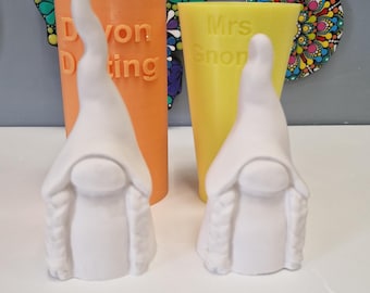 Lady Nordic gnome silicone mold for plaster, concrete mold, jesmonite mold