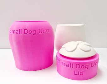 Small Pet urn silicone mould with lid option, cat urn, dog urn