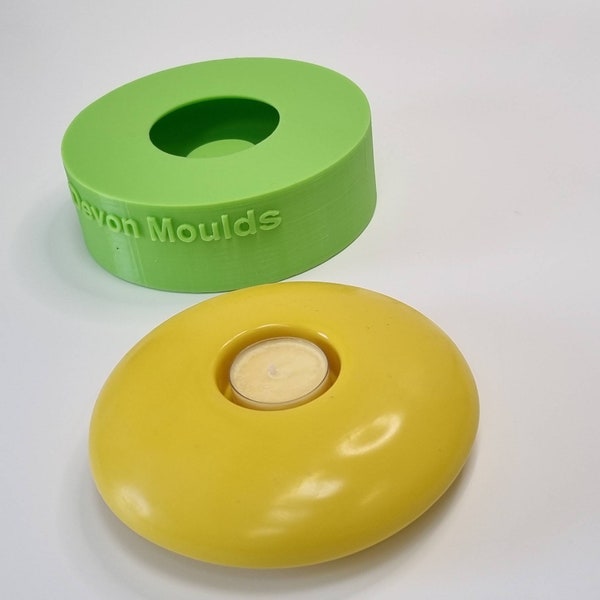 150mm flat Tealight holder silicone mould