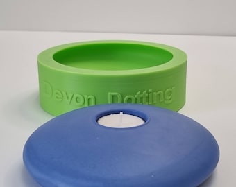 Extra large Tea light holder silicone mould, mandala dot art mould.