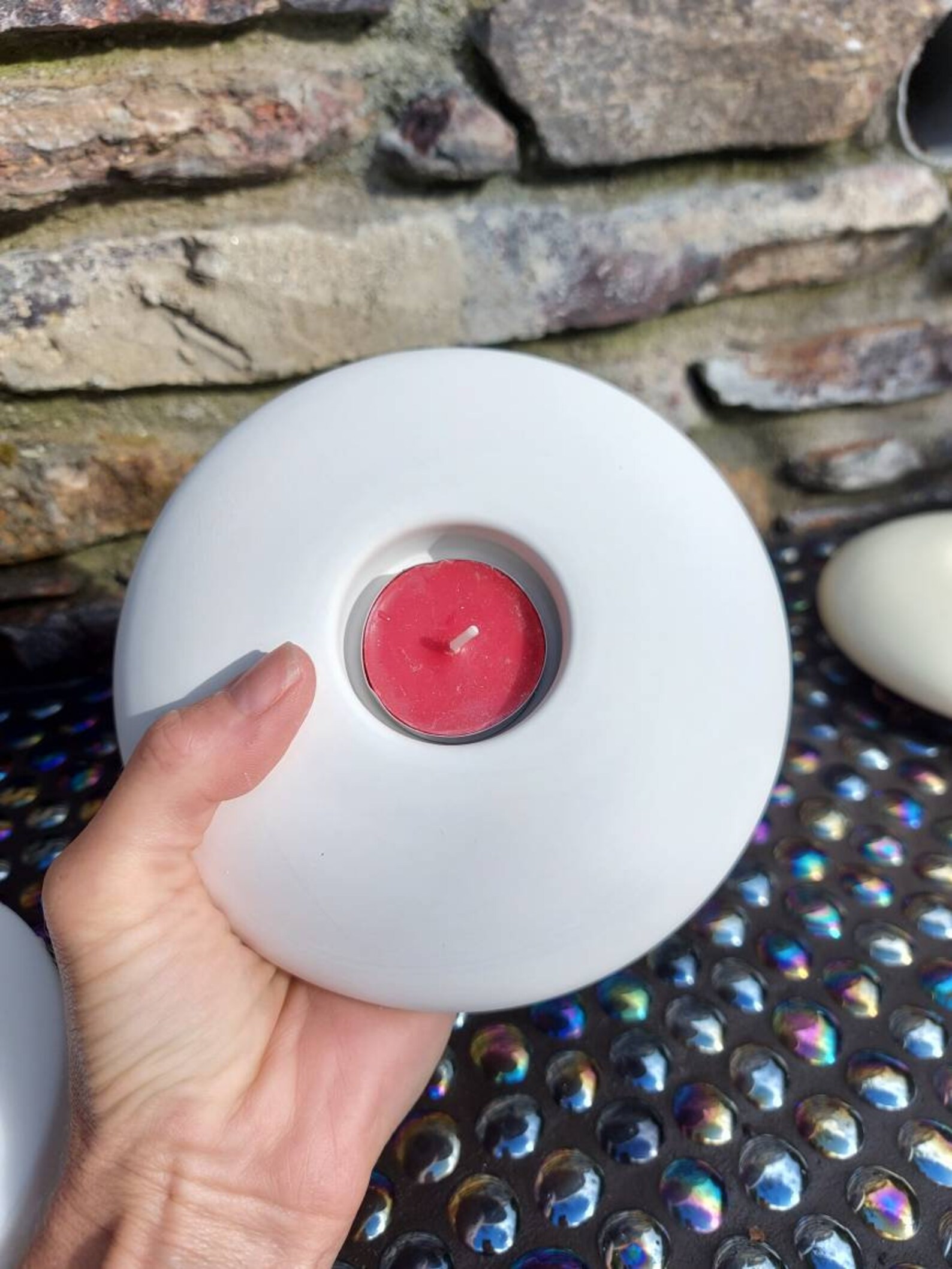 150mm Flat Silicone Tealight Holder Mold Etsy