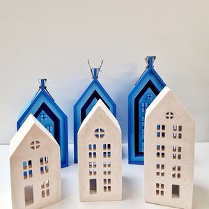 Town house tealight holder silicone mould