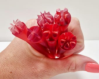 Small flower tools set, x6 tools/stamps