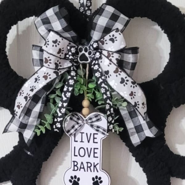 Dog paw wreaths