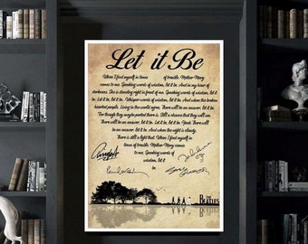 Let It Be Poster Etsy