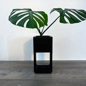 Planter Mid-Century Modern Square Floating 4 inch Plant Pot Scandinavian Indoor Display