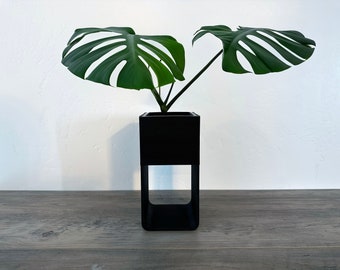 Planter Mid-Century Modern Square Floating 4 inch Plant Pot Scandinavian Indoor Display