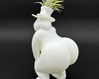 Funny Big Booty Frosty Snowman Air Plant Planter: Gag Gift