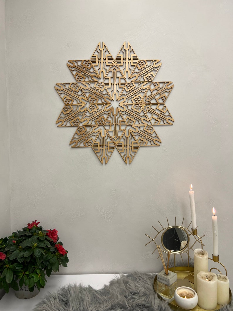 Wood Wall Decor Mandala Gift Oriental Mandala Modular Wooden Etsy