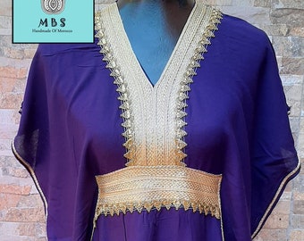 purple gold dress