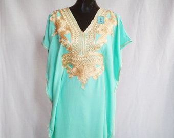 Moroccan Kaftan Light green ,kaftan for women,KAFTAN abaya dubai ,abaya for women,MOROCCAN kaftan for women,beach cover up,resortwear,l