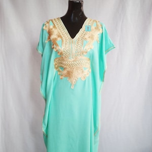 Moroccan Kaftan Light green ,kaftan for women,KAFTAN abaya dubai ,abaya for women,MOROCCAN kaftan for women,beach cover up,resortwear,l