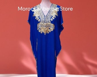 KAFTAN for WOMEN, Royal BLUE kaftan,Moroccan kaftan, Maternity Kaftan, Beach coverups, arabic dress, gift for her, Loungewear, Resortwear