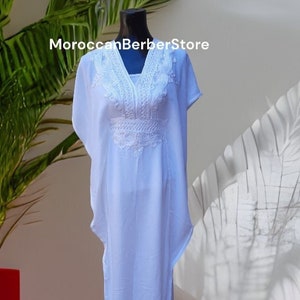 kaftan for women - White kaftan - bohemian white Kaftan - kaftan cover up - beach party kaftan - Boho white dress - size XS to 2XL
