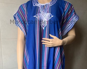 Striped Moroccan Kaftan,Blue striped kaftan,Loungewear woman,Kaftan,beach cover ups ,resortwear,kaftan house dress,,kaftan striped dress