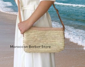 Handmade Christmas Gift – Woven Palm Leaf Bag for Women | Small Crossbody Bag | Natural Minimalist Summer Beach Bag – Handmade bag for women
