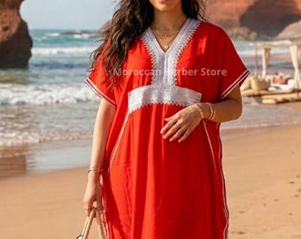 Beach Cover Up for Women, Boho Kaftan Dress, Summer Beach Dress, Resort Wear, Beach Kimono, Bohemian Vacation Outfit, Gift for Her