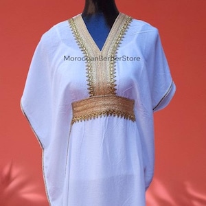 White kaftan,moroccan kaftan, Kaftan for women,kaftan dubai,kaftan white and gold, kaftan one size fits from XS to 2XL