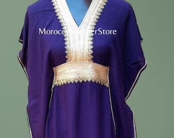 Kaftan,Moroccan kaftan,kaftans for women,beach cover up,loungewear woman,kaftans one size,kaftan long,caftans for women, purple gold dress