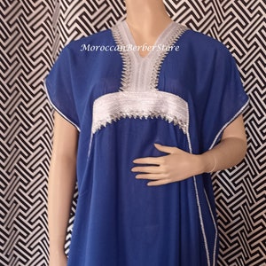 Moroccan kaftan ,kaftan dress cotton, blue  kaftan ,  beach cover ups, kaftan cover ups beach, kaftan cotton,moroccan caftan,gandoura